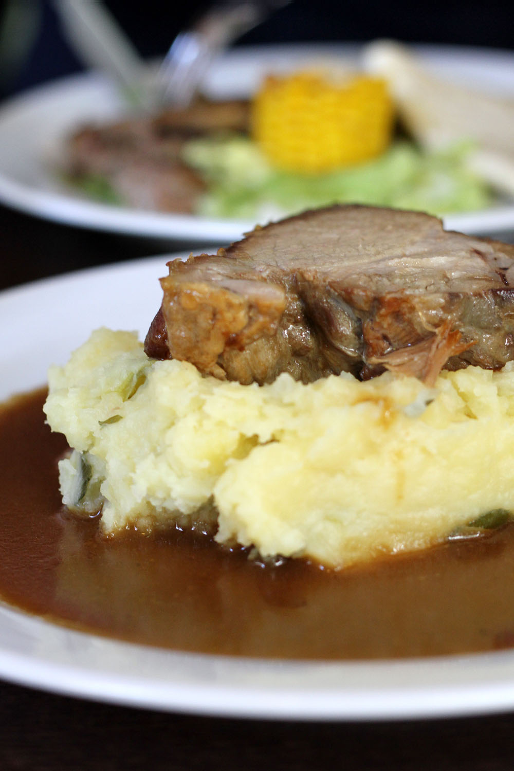 Farmer's pork in dark beer with mashed potatoes